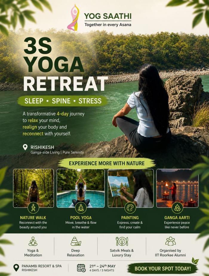 3S YogSaathi Yoga Retreat (Spine, Stress & Sleep)